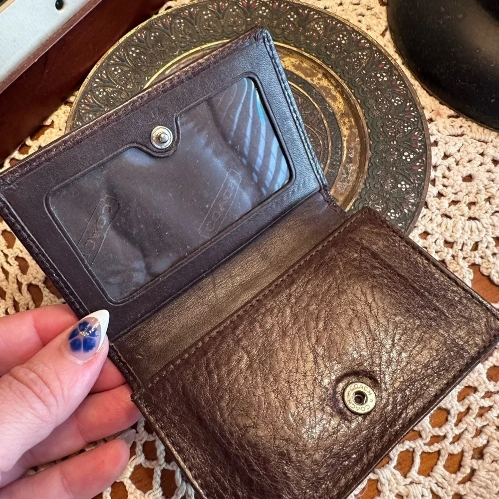 Coach Brown Vintage Leather ID Wallet